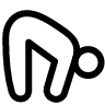 Bad back icon