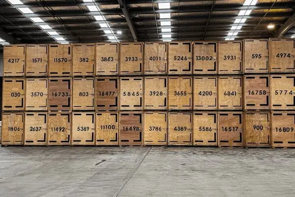 Stacks of TAXIBOXES in Somerton Warehouse
